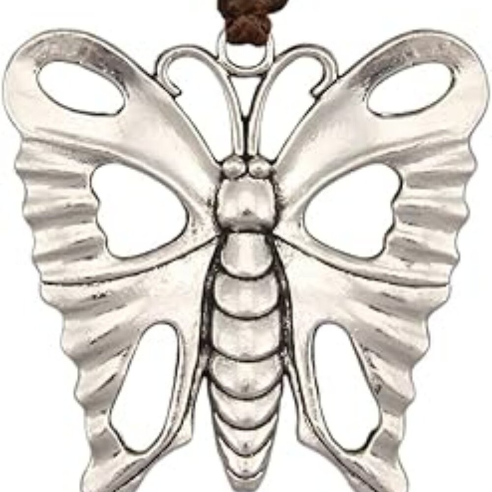 Chunky Necklace for Women Boho Butterfly Pendant Statement‎ Western Choker